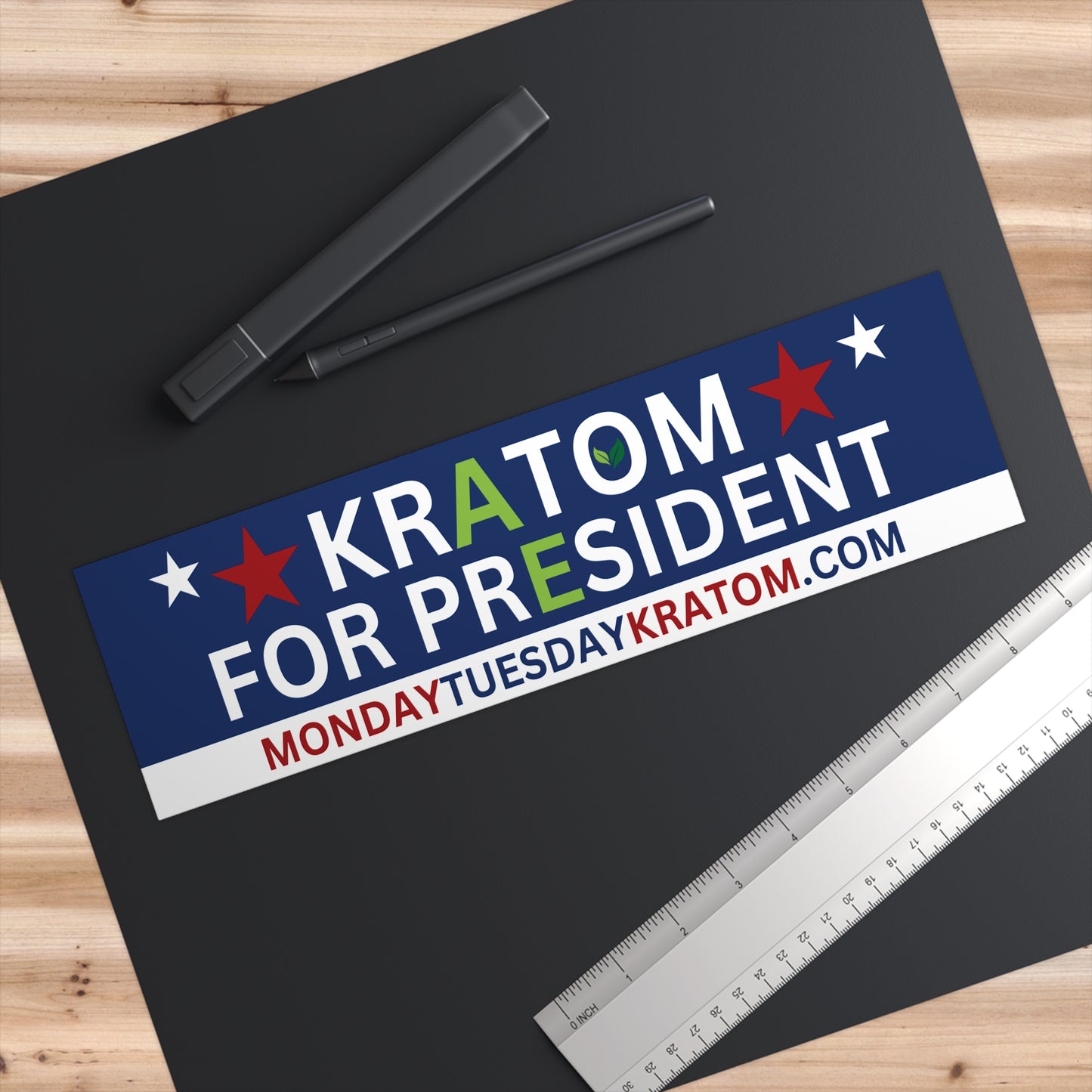 Kratom for President Bumper Sticker