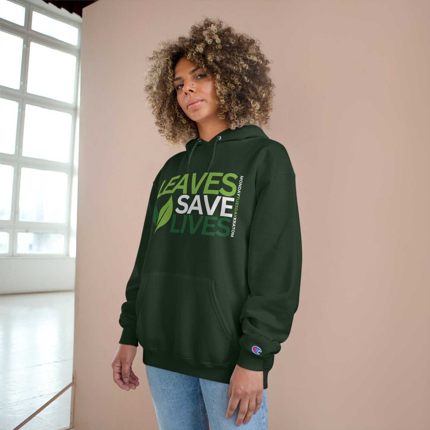 Leaves Save Lives Hoodie (Champion)